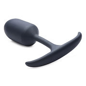 Черная анальная пробка с утяжелением Premium Silicone Weighted Anal Plug Medium - 14 см. фото в интим магазине Love Boat