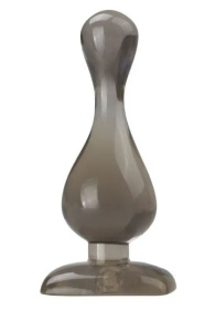 Дымчатый анальный плаг каплевидной формы - 10,5 см. фото в интим магазине Love Boat