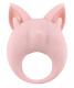 Нежно-розовое перезаряжаемое эрекционное кольцо Kitten Kiki