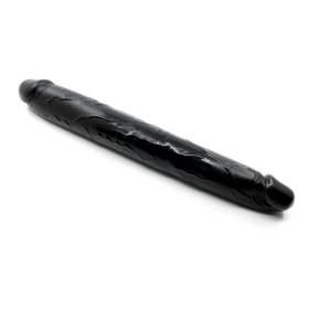 Черный двухсторонний фаллоимитатор Exxxtreme Double Head Dong - 41,3 см. фото в интим магазине Love Boat