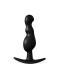 Черная фигурная анальная втулка - 8,5 см.
