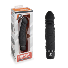 Черный вибратор-реалистик 6.5  Girthy Realistic Vibrator - 19 см. фото в интим магазине Love Boat