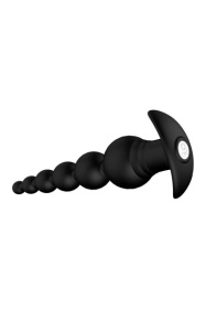 Черный анальный вибромассажер Remote Graduating Beads - 20,7 см.