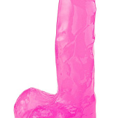 Розовый реалистичный фаллоимитатор - 18 см.
