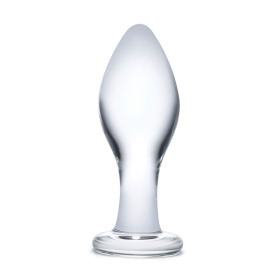 Прозрачная округлая анальная пробка Classic Glass Butt Plug - 10 см. фото в интим магазине Love Boat