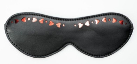 
Черная маска на глаза с маленькими сердечками фото в интим магазине Love Boat