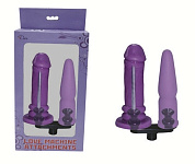 Фиолетовая двойная насадка для секс-машин фото в интим магазине Love Boat