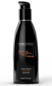 Согревающий лубрикант на водной основе Wicked AQUA HEAT - 60 мл. фото в интим магазине Love Boat