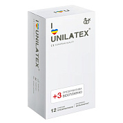 Разноцветные ароматизированные презервативы Unilatex Multifruit  - 12 шт. + 3 шт. в подарок фото в интим магазине Love Boat