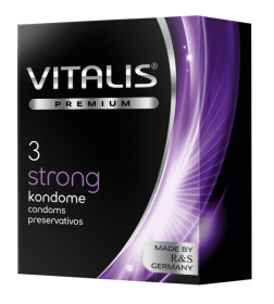 Презервативы с утолщенной стенкой VITALIS PREMIUM strong - 3 шт. фото в интим магазине Love Boat
