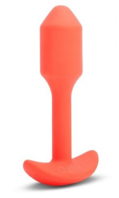 Оранжевая вибропробка для ношения B-vibe Snug Plug 1 - 10 см. фото в интим магазине Love Boat