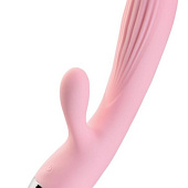 Розовый вибратор-пульсатор с функцией подогрева Milly - 20 см.
