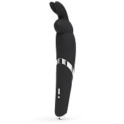 Черный вибратор Rabbit Rechargeable Wand Vibrator - 26,7 см. фото в секс шопе Love Boat