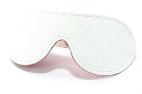 
Бело-красная двусторонняя кожаная маска на глаза на резинке фото в интим магазине Love Boat