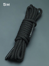 Черная шелковистая веревка для связывания - 5 м.