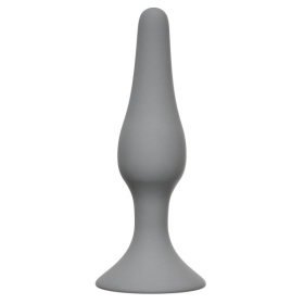 Серая анальная пробка Slim Anal Plug XL - 15,5 см. фото в интим магазине Love Boat