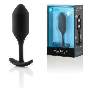 Чёрная пробка для ношения B-vibe Snug Plug 2 - 11,4 см. фото в интим магазине Love Boat