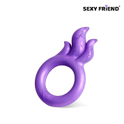 Фиолетовое эрекционное кольцо с язычками пламени фото в интим магазине Love Boat