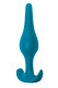 Бирюзовая анальная пробка Smooth - 12,5 см.