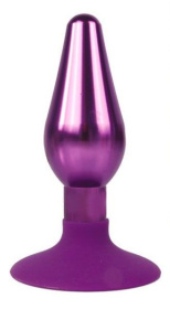Фиолетовая конусовидная анальная пробка - 10 см. фото в интим магазине Love Boat