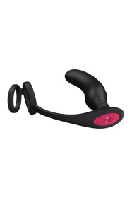 Черный массажер простаты Remote P-Pleaser - 15 см.
