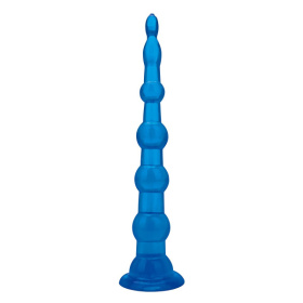 Голубая анальная елочка на присоскеAnal Beads With Suction Base - 21,6 см. фото в интим магазине Love Boat