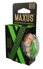 Презервативы в пластиковом кейсе MAXUS AIR Mixed - 3 шт. фото в интим магазине Love Boat