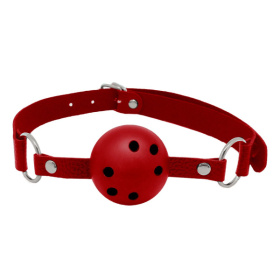 
Красный кляп-шар Discretion на регулируемых ремешках фото в интим магазине Love Boat