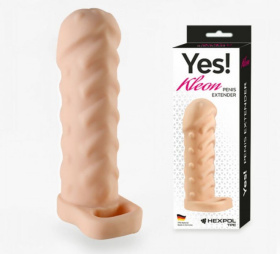 Телесная насадка-удлинитель Kleon - 15 см. фото в интим магазине Love Boat
