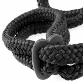 Черные верёвочные оковы на руки или ноги Silk Rope Love Cuffs