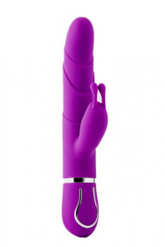 Фиолетовый вибратор-кролик FLORAL FANTASY с ушками - 22 см. фото в интим магазине Love Boat