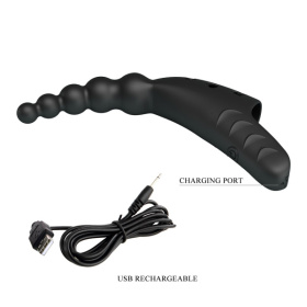 Черный вибратор на палец Jordin - 12,2 см.