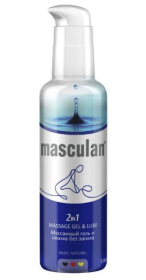 Массажная гель-смазка Masculan без запаха 2-в-1 - 130 мл. фото в интим магазине Love Boat