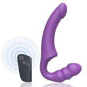 Фиолетовый безремневой страпон Straples Strap-On Dildo фото в интим магазине Love Boat