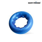 Синее эрекционное кольцо без вибрации фото в интим магазине Love Boat