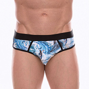 Мужские трусы-джоки с принтом в виде волн и китов фото в интим магазине Love Boat