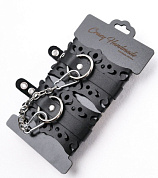 
Ажурные наручники из черной кожи фото в интим магазине Love Boat