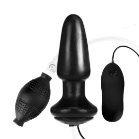 Надувная вибрирующая анальная пробка  Inflatable Vibrating Butt Plug - 10,2 см. фото в интим магазине Love Boat