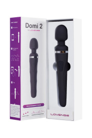 Черный вибромассажер Lovense Domi 2 - 23,3 см.