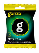 Ультратонкие презервативы Ganzo Ultra thin в мягкой упаковке - 3 шт. фото в интим магазине Love Boat