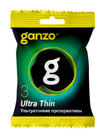 Ультратонкие презервативы Ganzo Ultra thin в мягкой упаковке - 3 шт. фото в интим магазине Love Boat