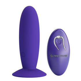 Фиолетовый анальный вибростимулятор Remote Control Vibrating Plug Youth - 11 см. фото в интим магазине Love Boat