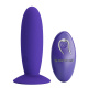 Фиолетовый анальный вибростимулятор Remote Control Vibrating Plug Youth - 11 см.