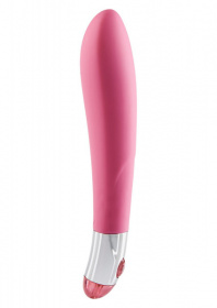 Розовый вибратор Lovely Vibes Elegant - 18,5 см. фото в секс шопе Love Boat