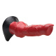 Красный фантазийный фаллоимитатор Hell-Hound Canine Penis Silicone Dildo - 19 см.