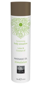 Массажное масло с ароматом лотоса с добавлением кокосового масла - 100 мл. фото в интим магазине Love Boat