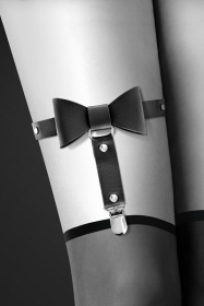 Подвязка с черным бантиком GARTER WITH BOW фото в интим магазине Love Boat