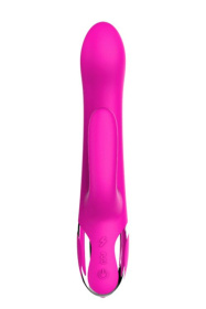 Розовый вибратор-кролик NAGHI NO.43 RECHARGEABLE DUO VIBRATOR - 23 см.