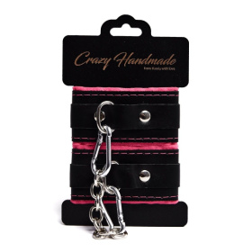 
Черно-розовые скругленные наручники с мягкой подкладкой фото в интим магазине Love Boat