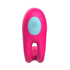 Розовое виброкольцо с пультом ДУ